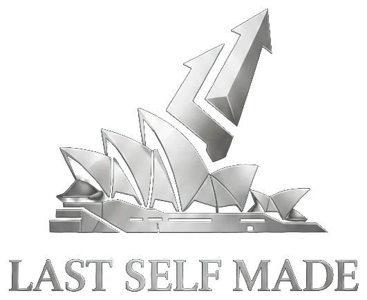 Last Self Made logo: silver Sydney Opera House sails with a rising arrow